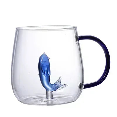Niedliche Cartoon Tierform Tasse - Hochwertiges Borosilikatglas für Kaltgetränke, 1 Stück 8