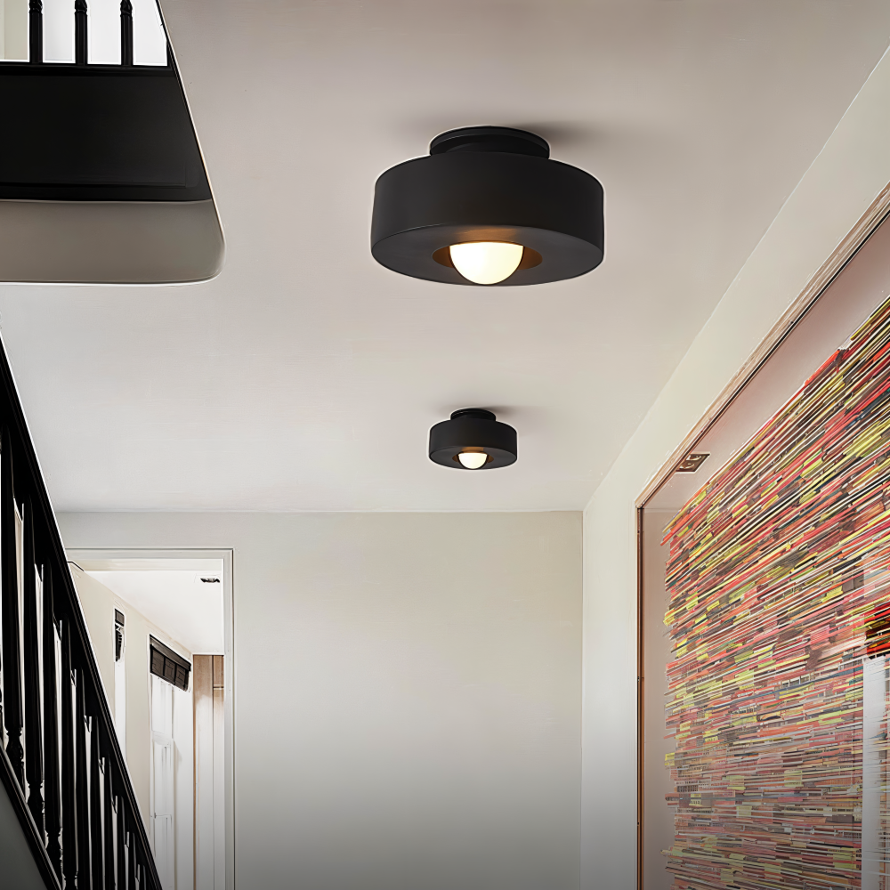 Nordische Deckenleuchte - LED Runde Licht Decke - Harz Semi Flush Beleuchtung