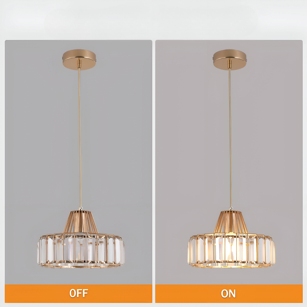 Nordic Crystal Pendelleuchte – Elegante Deckenleuchte – Moderne LED Hängelampe