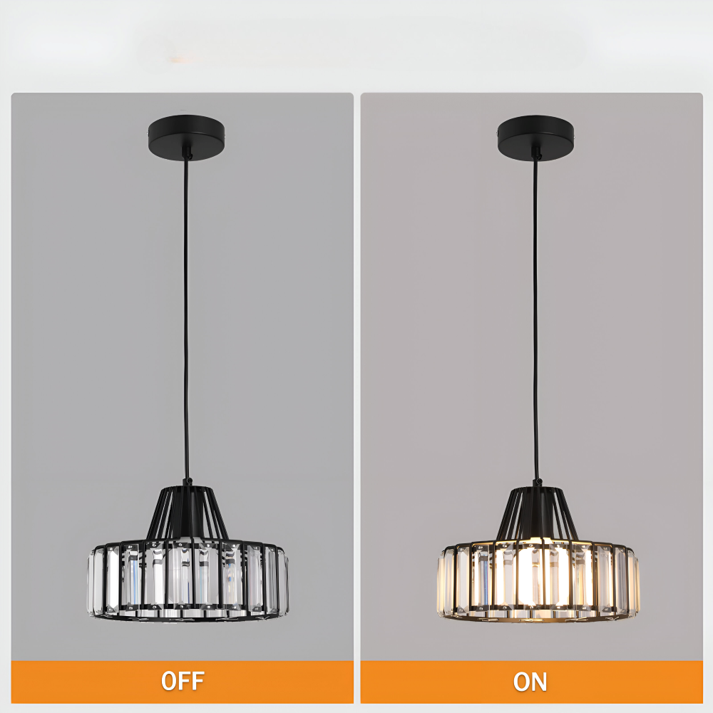 Nordic Crystal Pendelleuchte – Elegante Deckenleuchte – Moderne LED Hängelampe