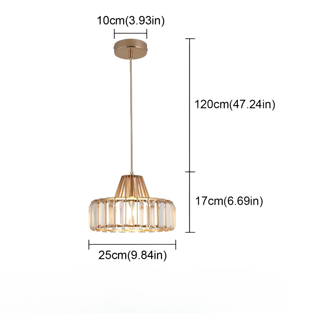 Nordic Crystal Pendelleuchte – Elegante Deckenleuchte – Moderne LED Hängelampe