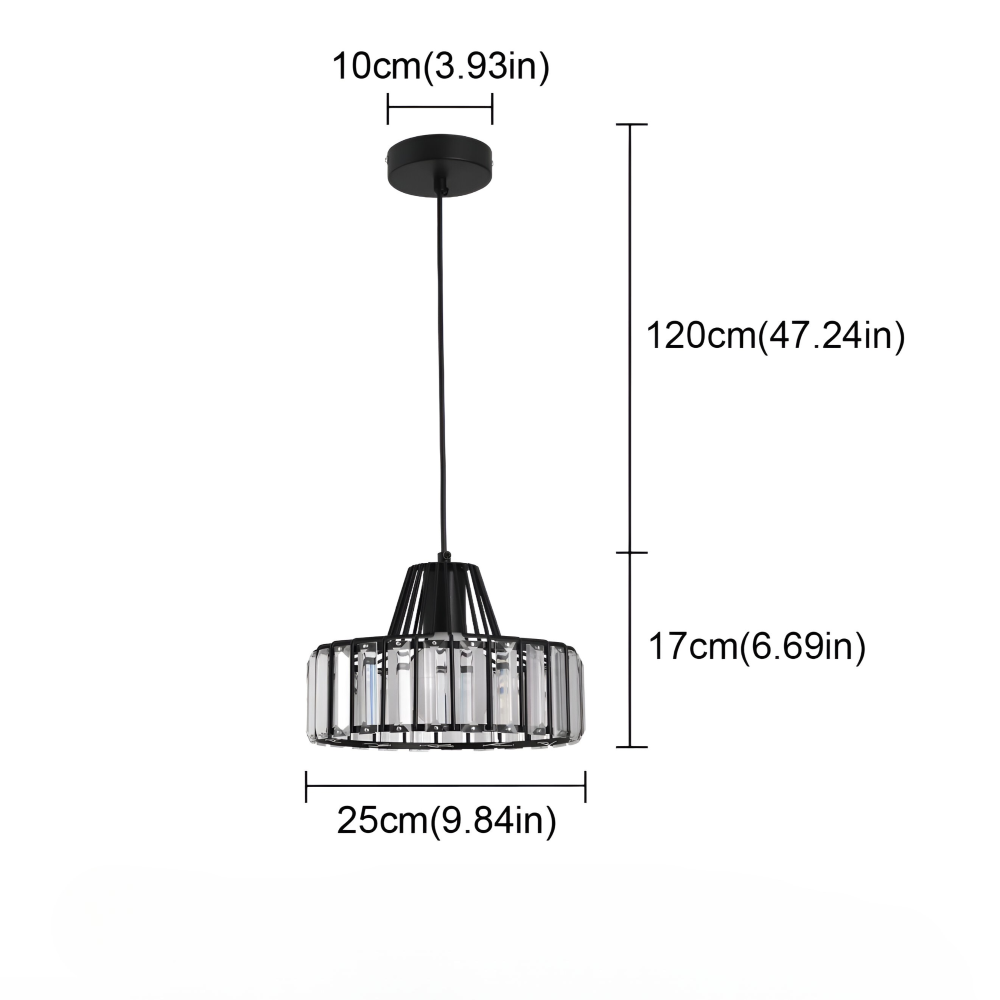 Nordic Crystal Pendelleuchte – Elegante Deckenleuchte – Moderne LED Hängelampe