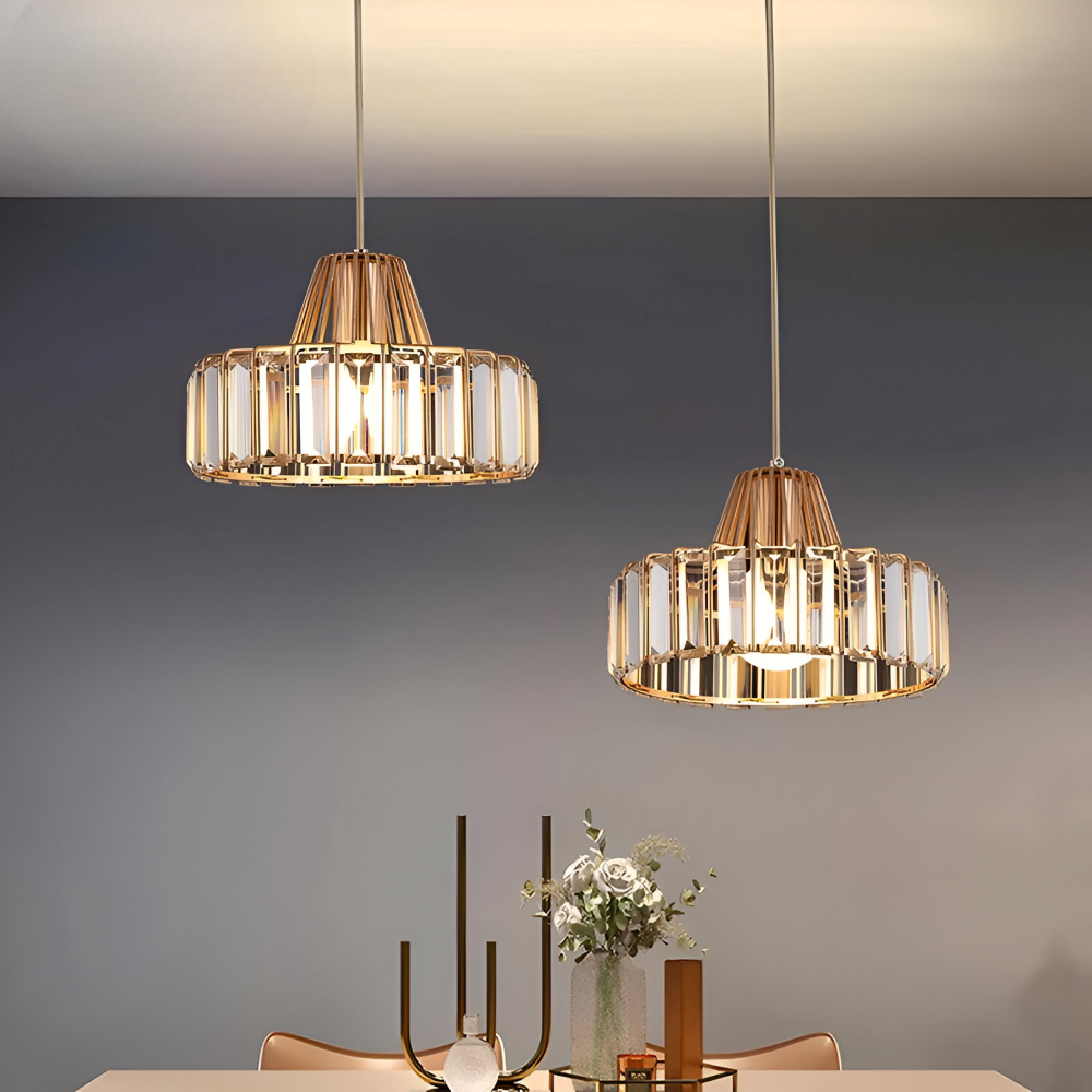 Nordic Crystal Pendelleuchte – Elegante Deckenleuchte – Moderne LED Hängelampe