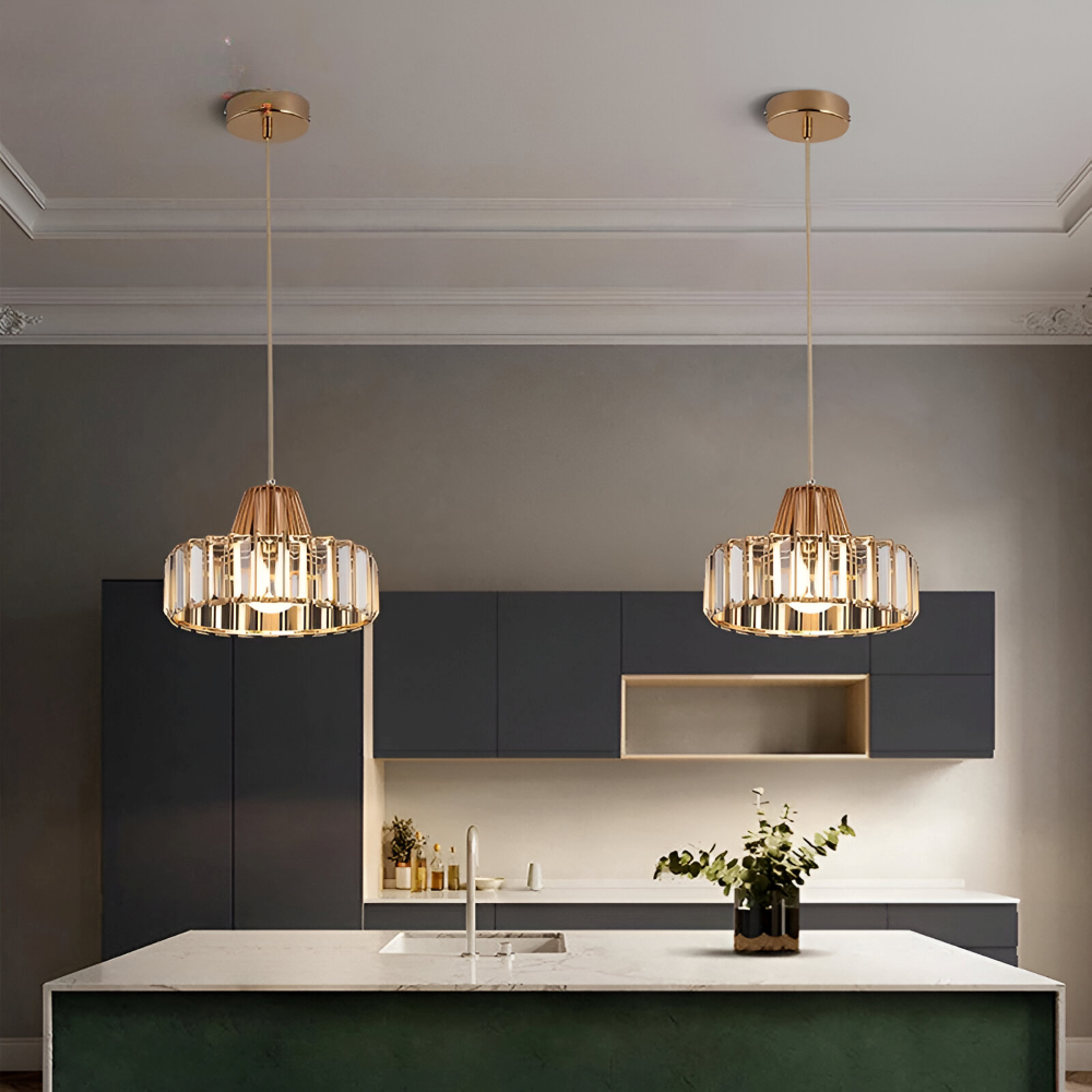 Nordic Crystal Pendelleuchte – Elegante Deckenleuchte – Moderne LED Hängelampe