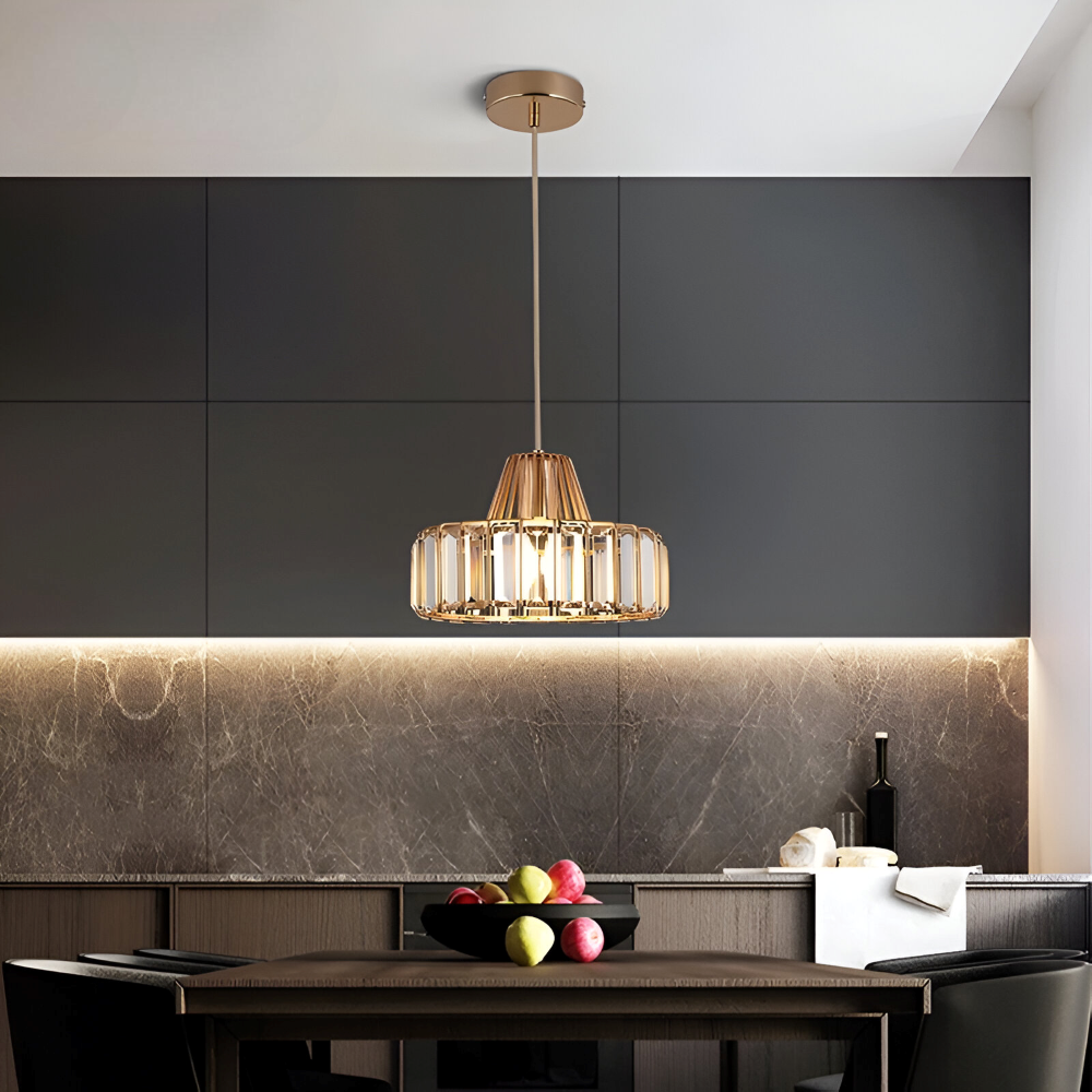 Nordic Crystal Pendelleuchte – Elegante Deckenleuchte – Moderne LED Hängelampe
