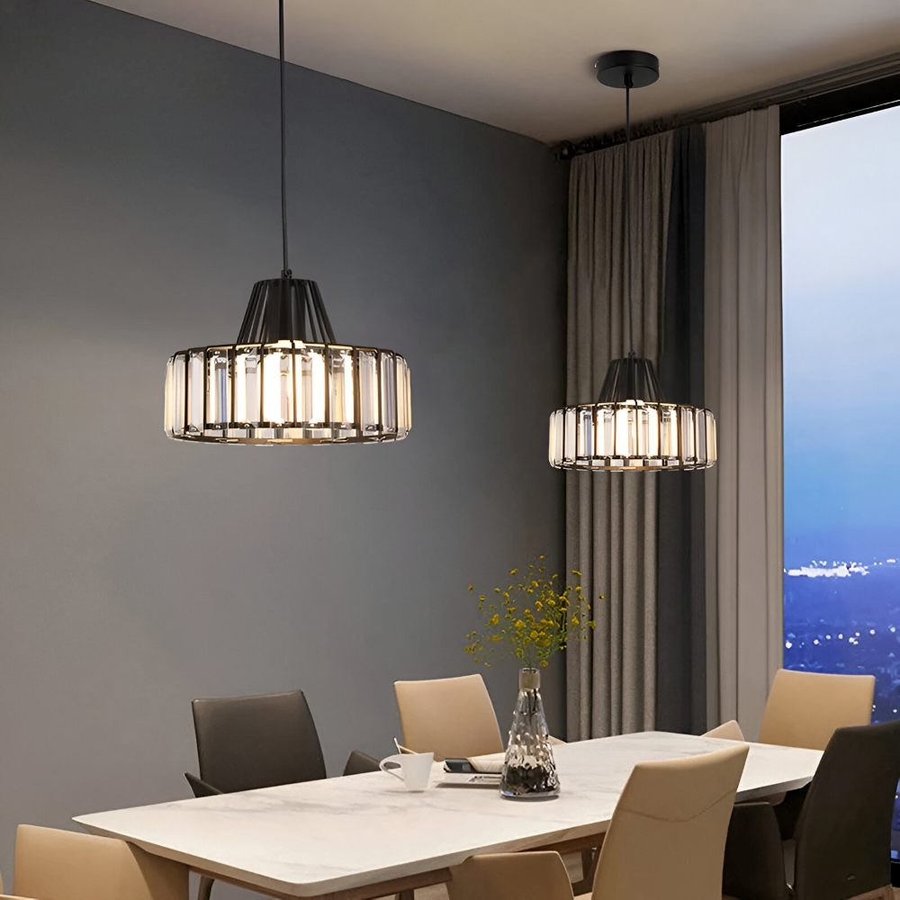 Nordic Crystal Pendelleuchte – Elegante Deckenleuchte – Moderne LED Hängelampe