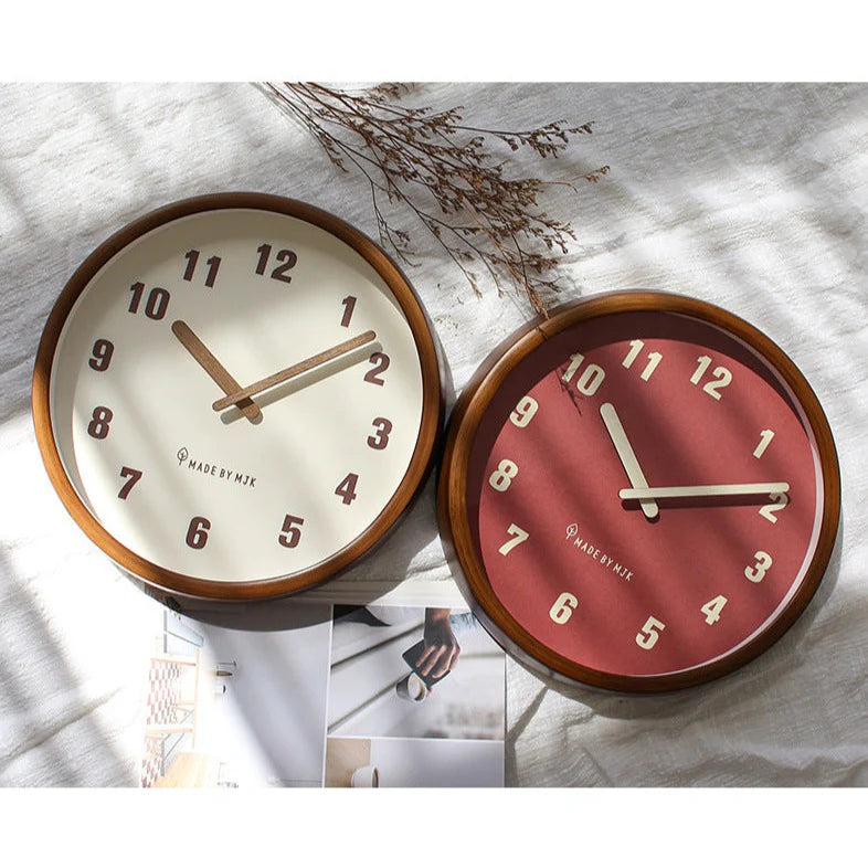 Nordische Wanduhr 30 cm – Leise Holz-Uhr in Naturfarbe für Wohnzimmer & Büro 6