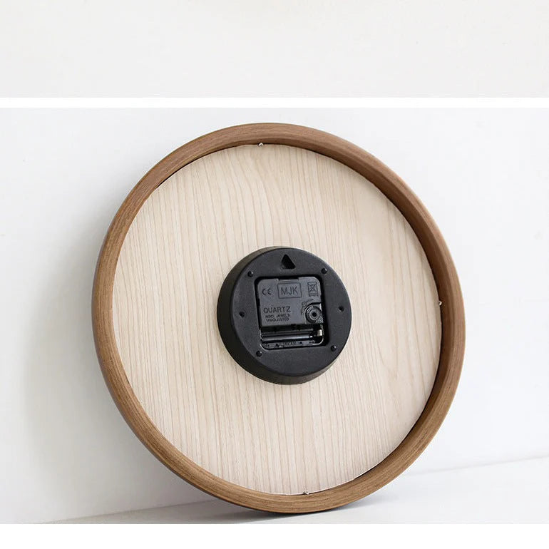 Nordische Wanduhr 30 cm – Leise Holz-Uhr in Naturfarbe für Wohnzimmer & Büro 8