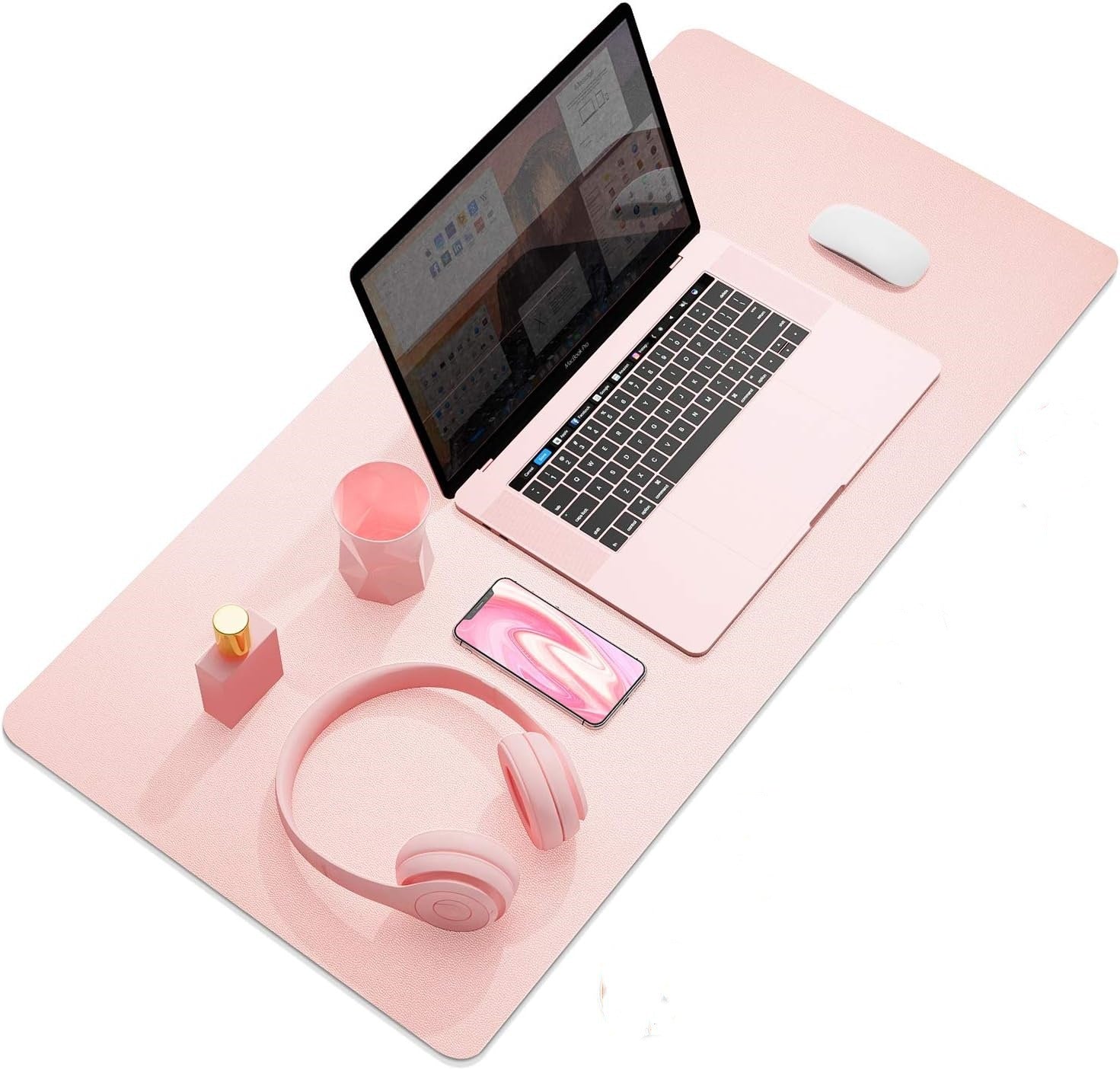 Elegante Schreibtischmatte - Wasserabweisend mit Rutschfester Wildleder-Unterlage für Ordentliches Home Office