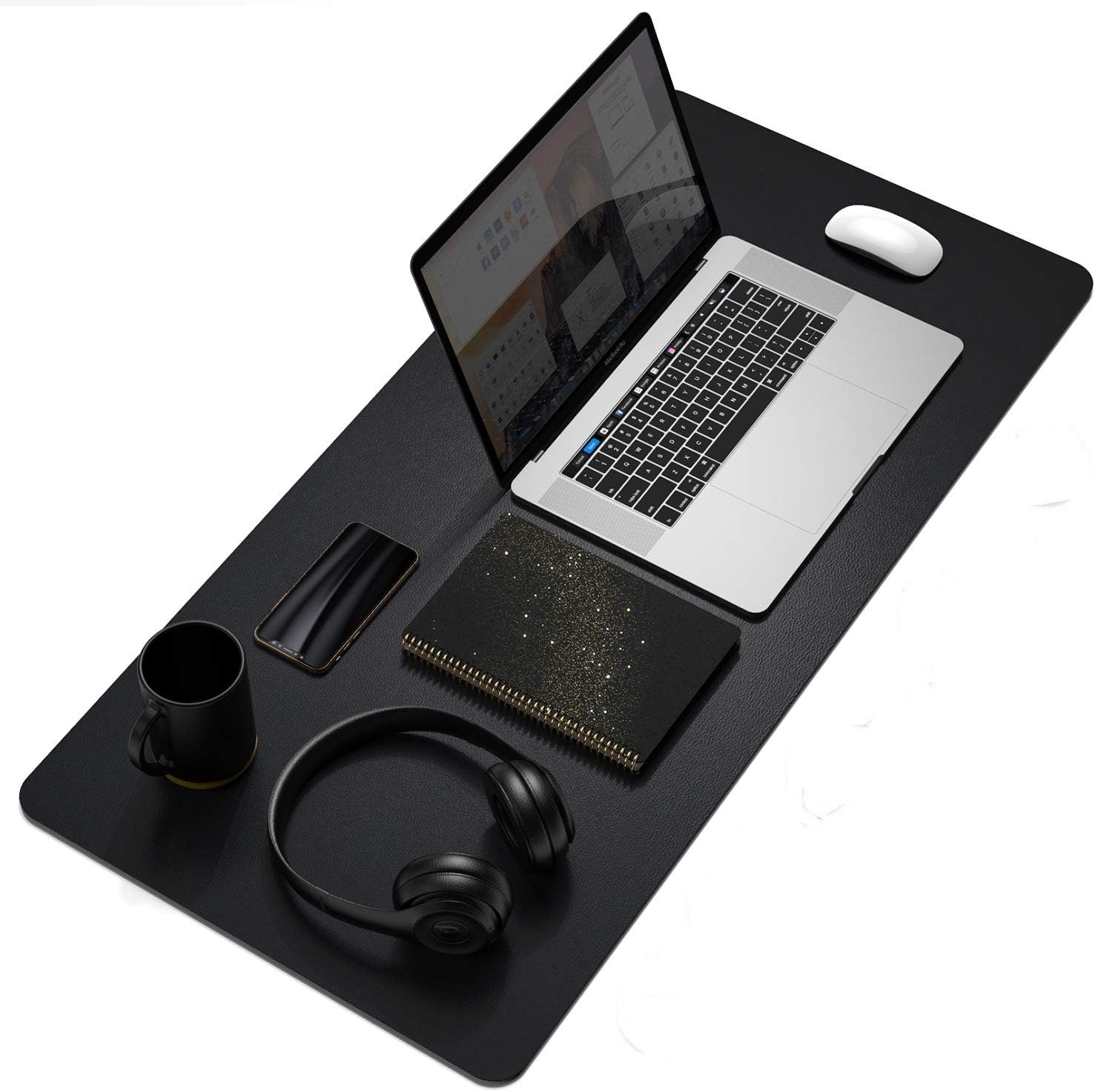 Elegante Schreibtischmatte - Wasserabweisend mit Rutschfester Wildleder-Unterlage für Ordentliches Home Office