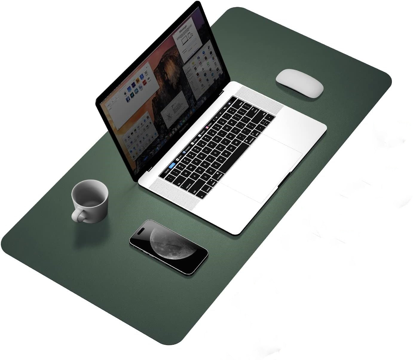 Elegante Schreibtischmatte - Wasserabweisend mit Rutschfester Wildleder-Unterlage für Ordentliches Home Office