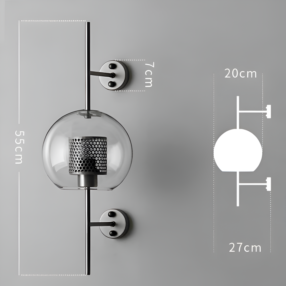 Orbee Wandleuchte - Stilvolle Glas Wandleuchte - Honeycomb Wandleuchte Design - Vintage Wandleuchten LED