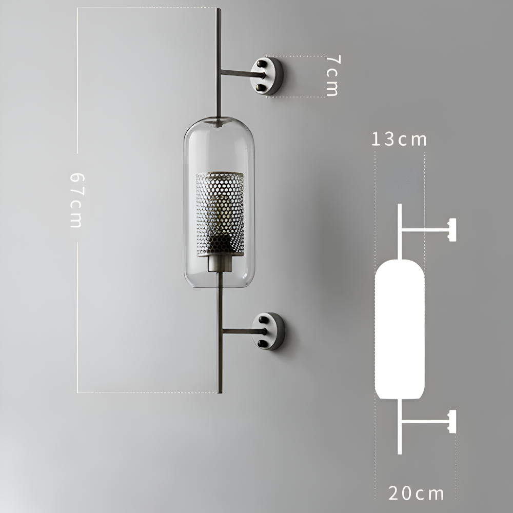 Orbee Wandleuchte - Stilvolle Glas Wandleuchte - Honeycomb Wandleuchte Design - Vintage Wandleuchten LED