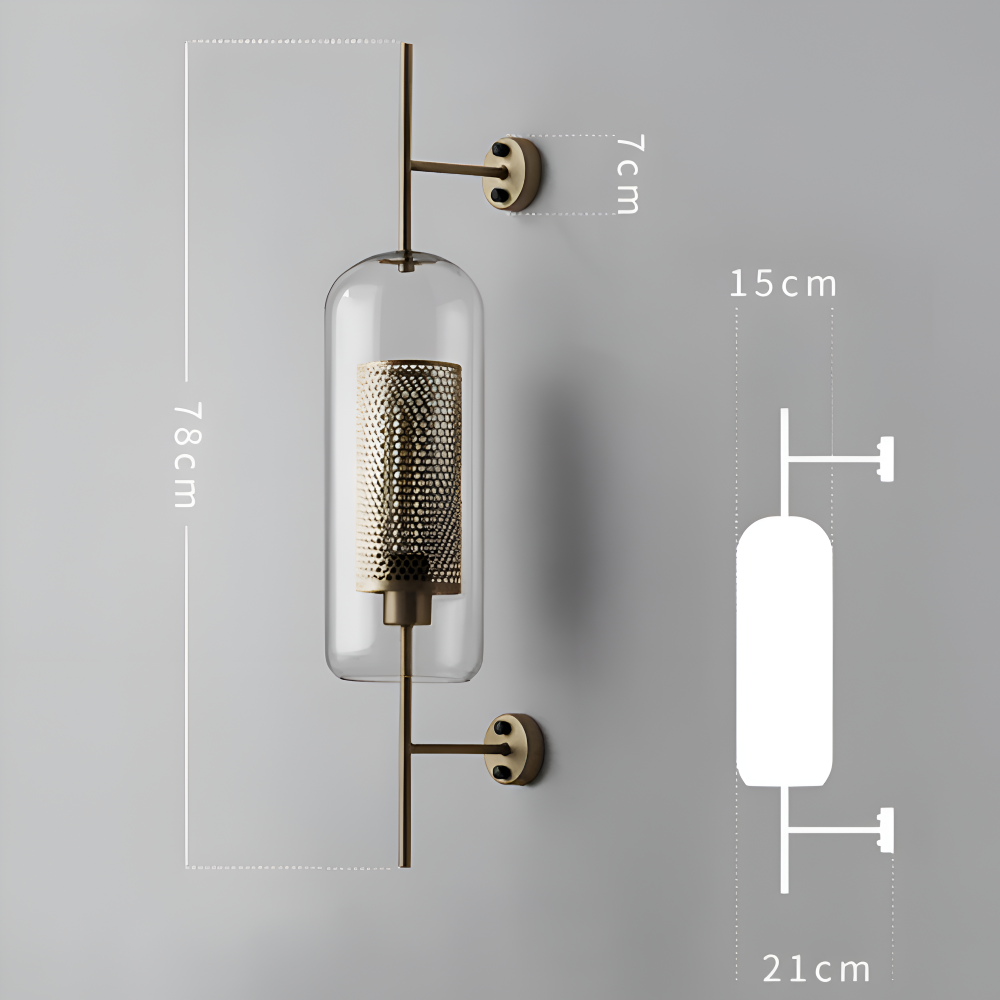 Orbee Wandleuchte - Stilvolle Glas Wandleuchte - Honeycomb Wandleuchte Design - Vintage Wandleuchten LED