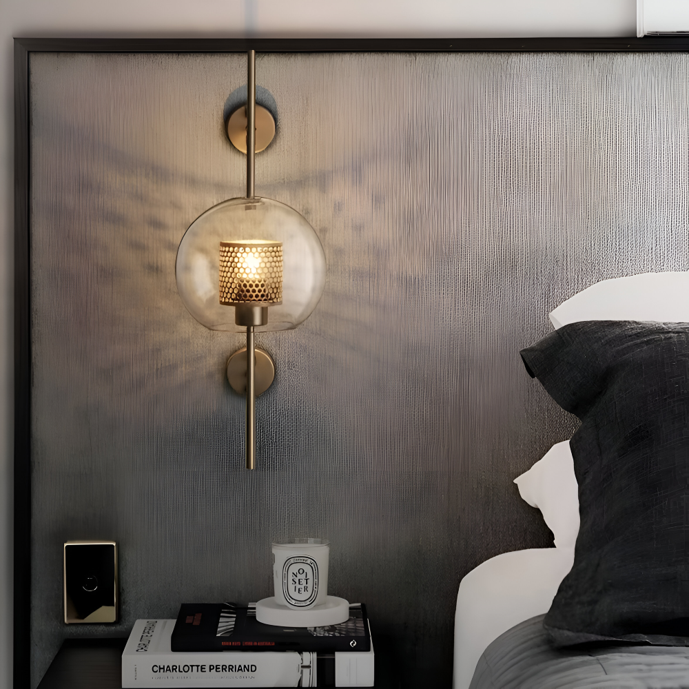 Orbee Wandleuchte - Stilvolle Glas Wandleuchte - Honeycomb Wandleuchte Design - Vintage Wandleuchten LED