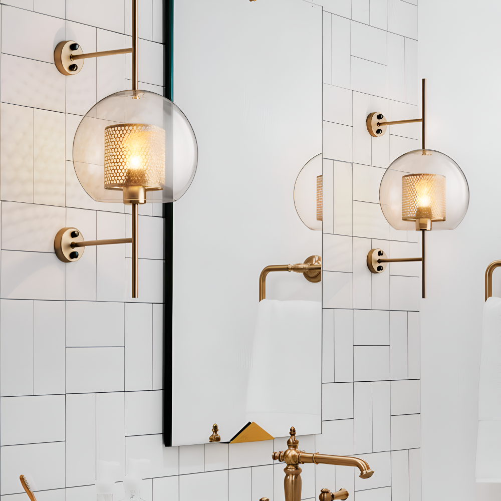 Orbee Wandleuchte - Stilvolle Glas Wandleuchte - Honeycomb Wandleuchte Design - Vintage Wandleuchten LED