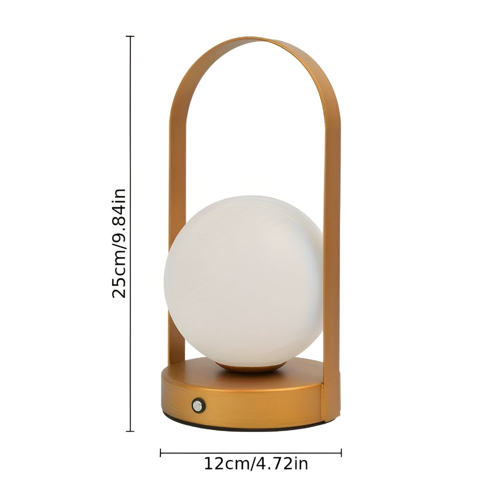 OrbitaLED - Kabellose Orb-Tischlampe - Wiederaufladbar & Rostfrei