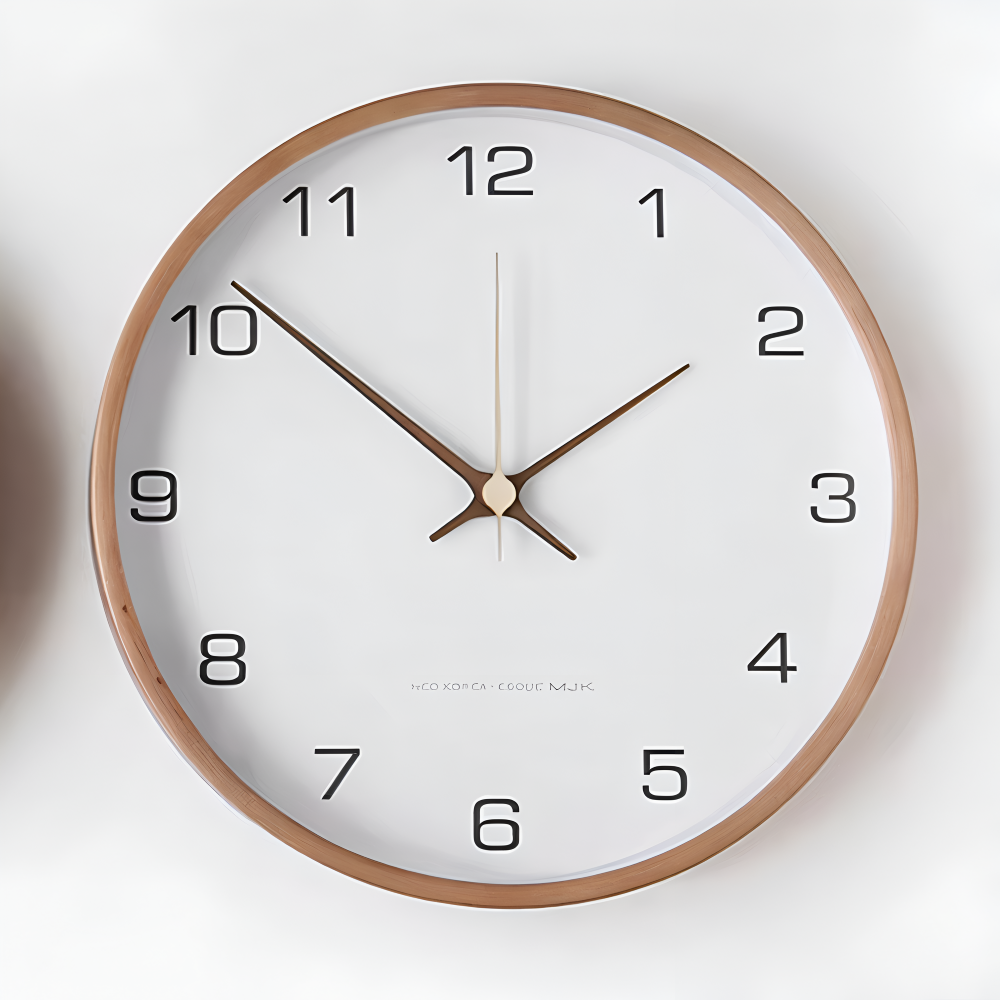 Orbs Uhr - Graue/Weiße Runde Wanduhr aus Kunststoff