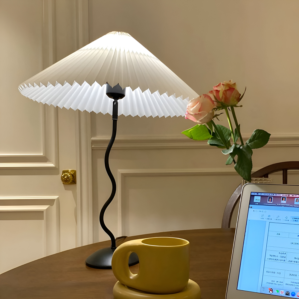 Ori Squiggle Lampe - Gefaltete Tischlampe- Origami LED Tischlampe
