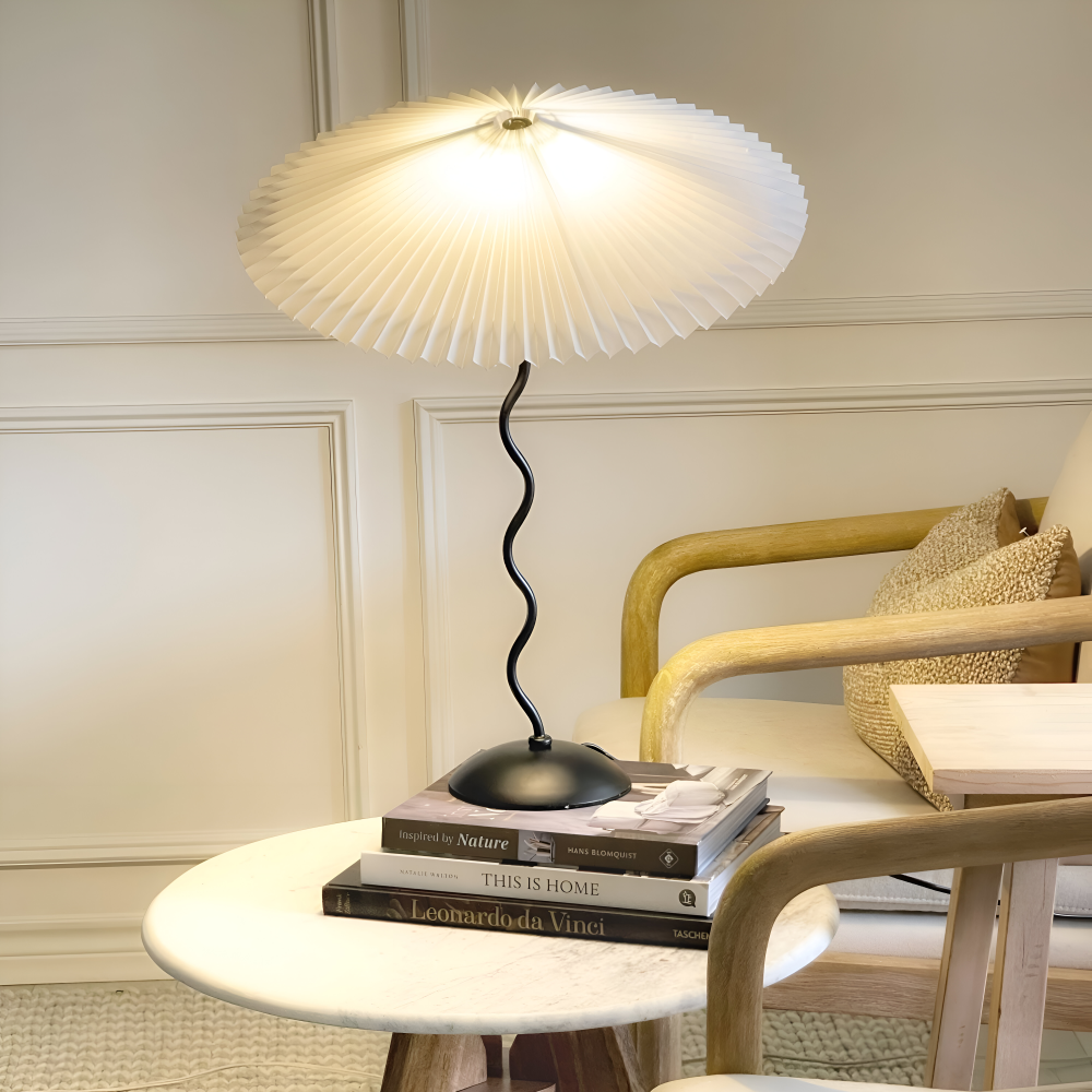 Ori Squiggle Lampe - Gefaltete Tischlampe- Origami LED Tischlampe