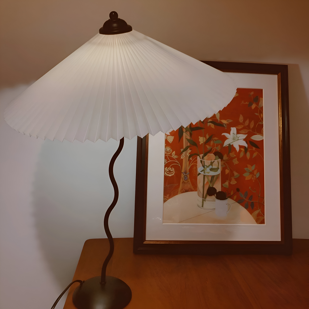 Ori Squiggle Lampe - Gefaltete Tischlampe- Origami LED Tischlampe