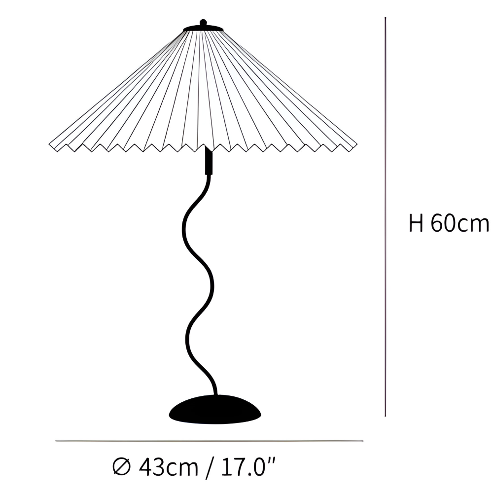Ori Squiggle Lampe - Gefaltete Tischlampe- Origami LED Tischlampe