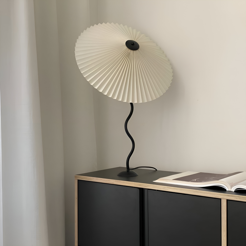 Ori Squiggle Lampe - Gefaltete Tischlampe- Origami LED Tischlampe