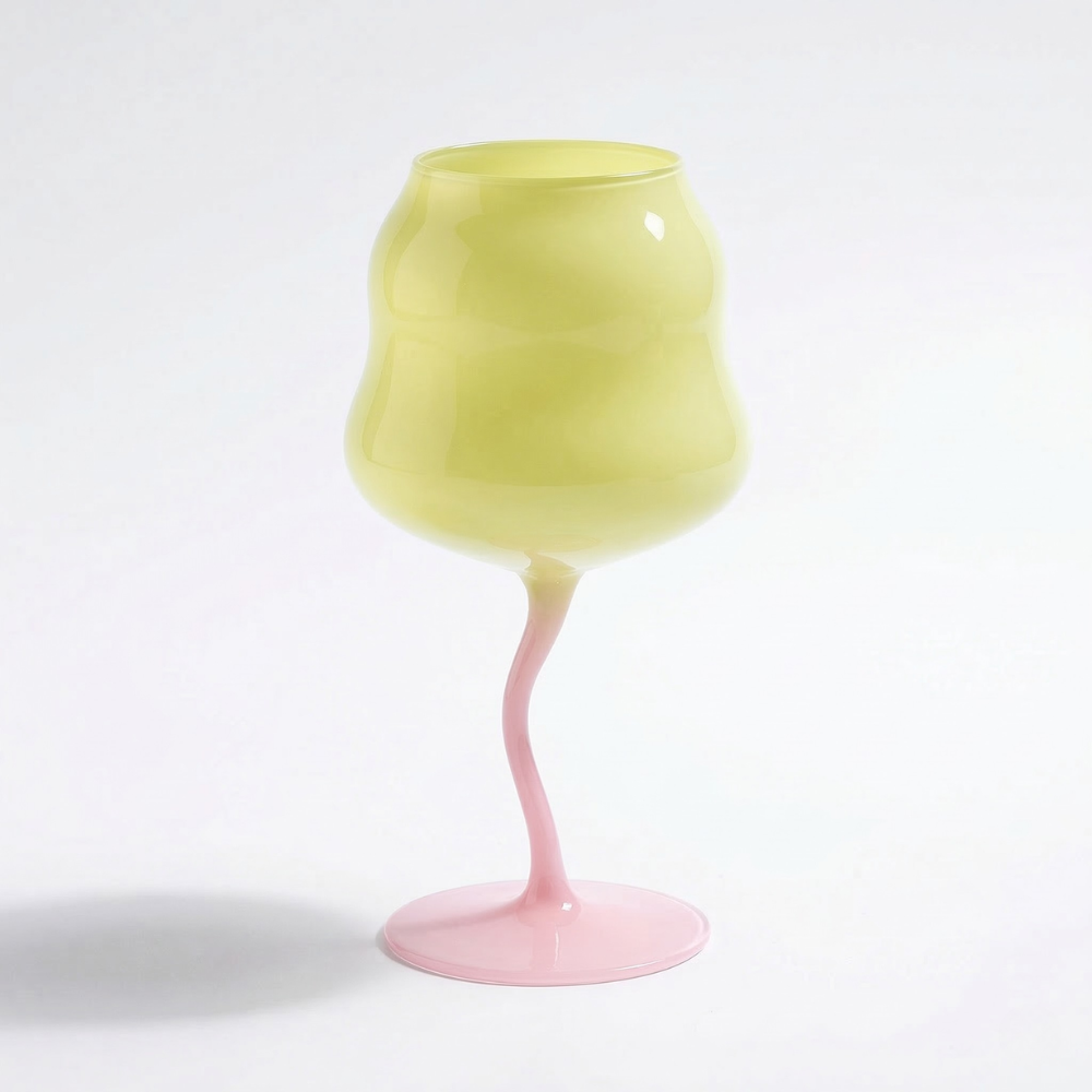 Origineller Unregelmäßiger Weinglas - 473 ml Elegantes Glas für Stilvolles Trinken