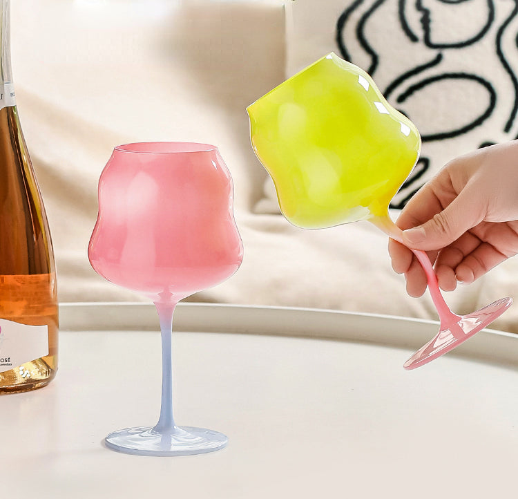 Origineller Unregelmäßiger Weinglas - 473 ml Elegantes Glas für Stilvolles Trinken 3
