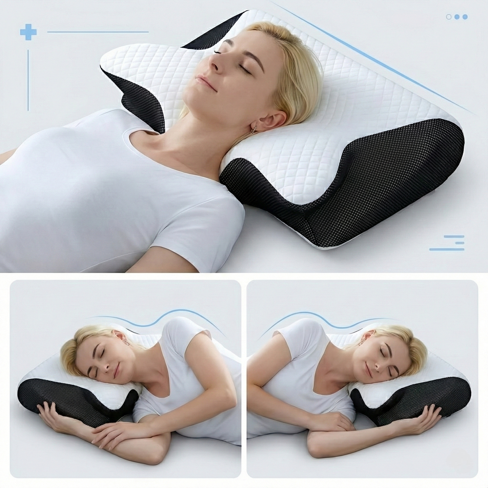 Orthopdisches HWS Nackensttzkissen  Butterfly Design mit Armablage