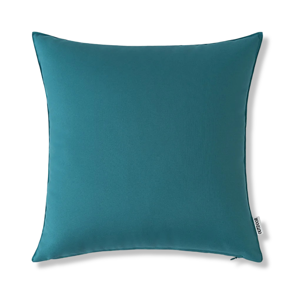 Outdoor Kissenhülle 45x45 cm Wetterfest – Rustikales Leinen-Optik Kissen Natur für Garten & Terrasse – Wasserabweisend