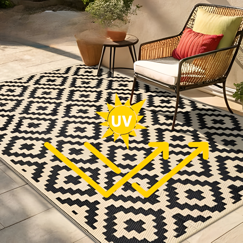 Outdoor Teppich Wendbar – UV-Beständig & Pflegeleicht – Hochwertiges Design für Terrasse, Balkon & Camping