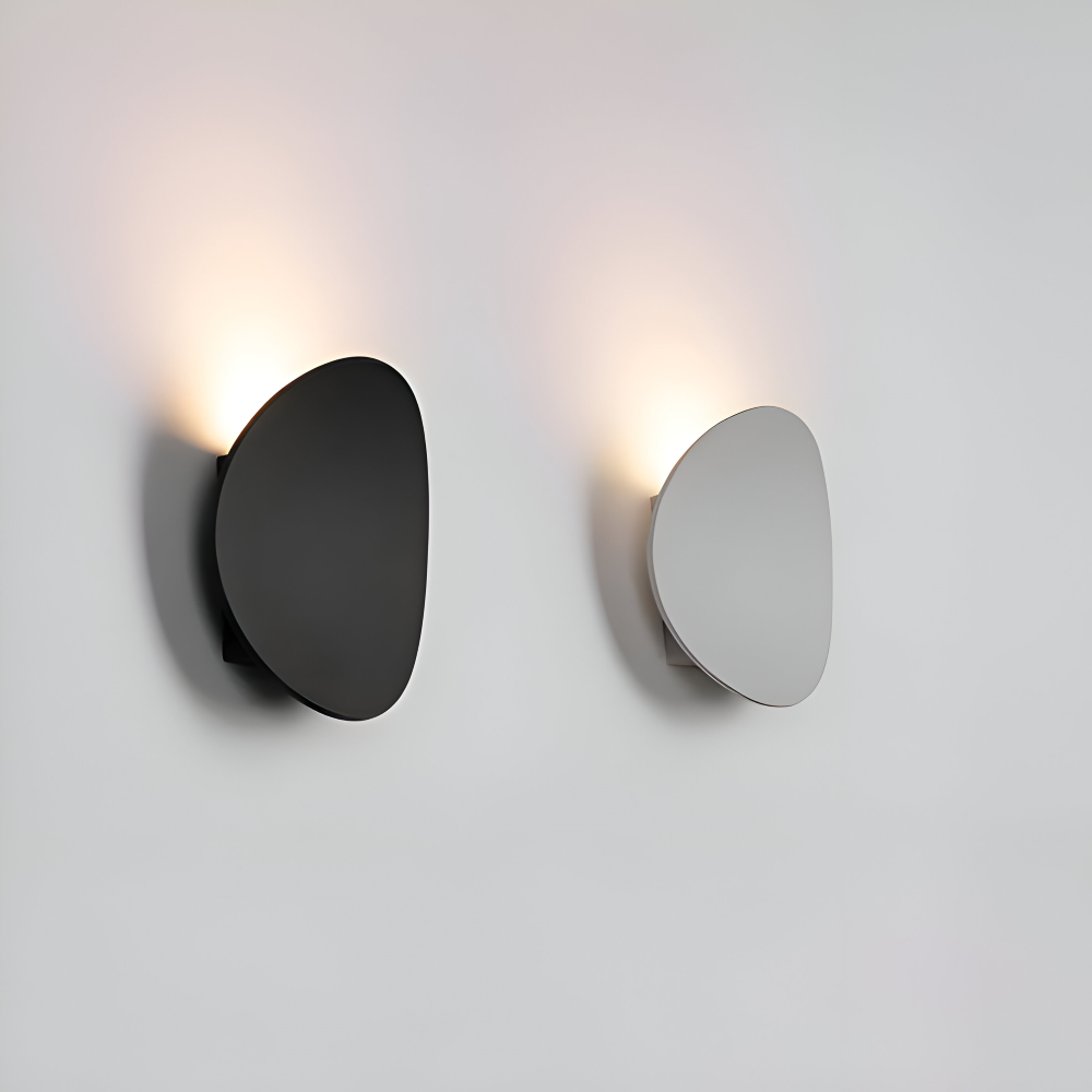Oval Modern Wandleuchte - Recessed Aluminium Wandlampe - Minimalistisches Wandlampen Design - Wandleuchten LED Indoor