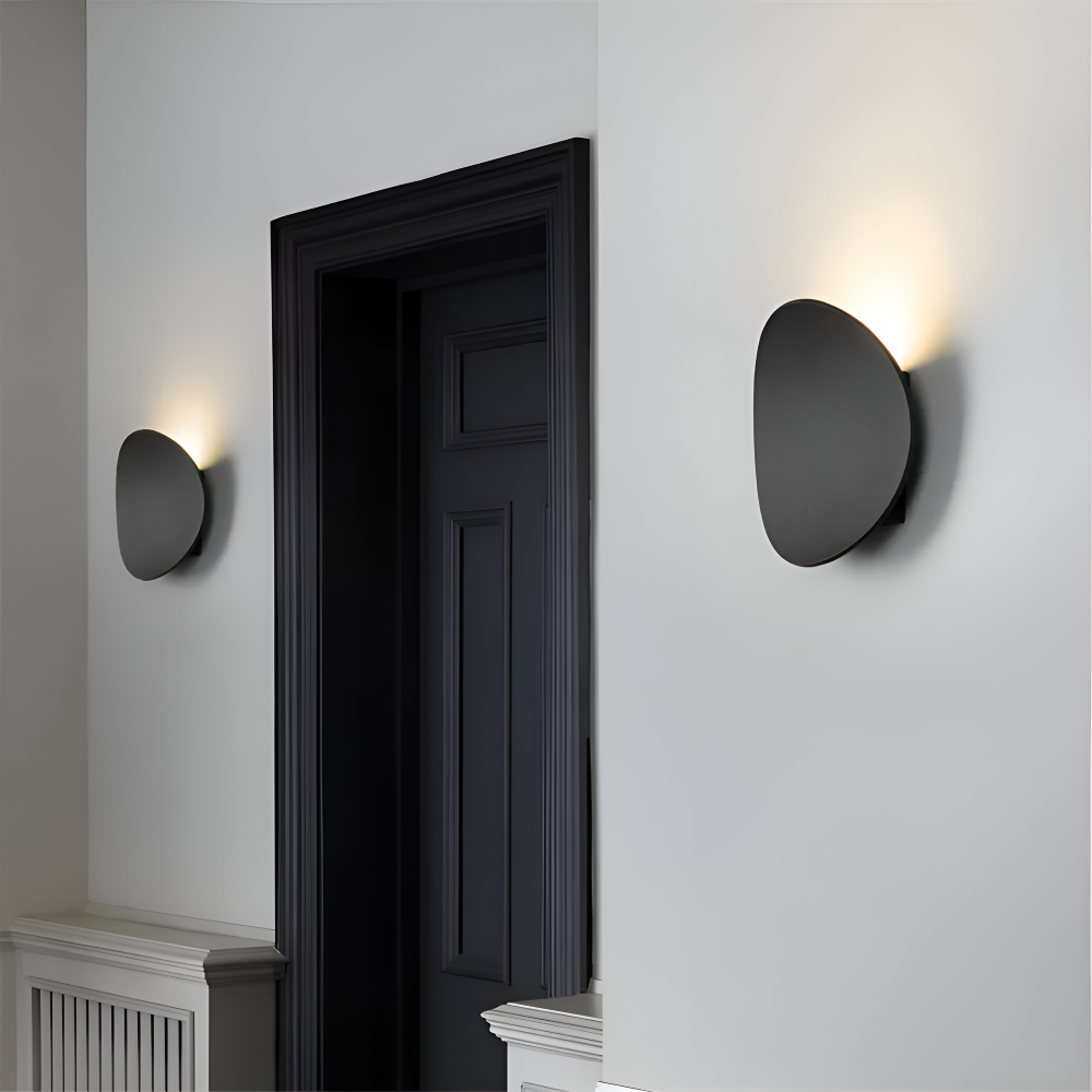 Oval Modern Wandleuchte - Recessed Aluminium Wandlampe - Minimalistisches Wandlampen Design - Wandleuchten LED Indoor
