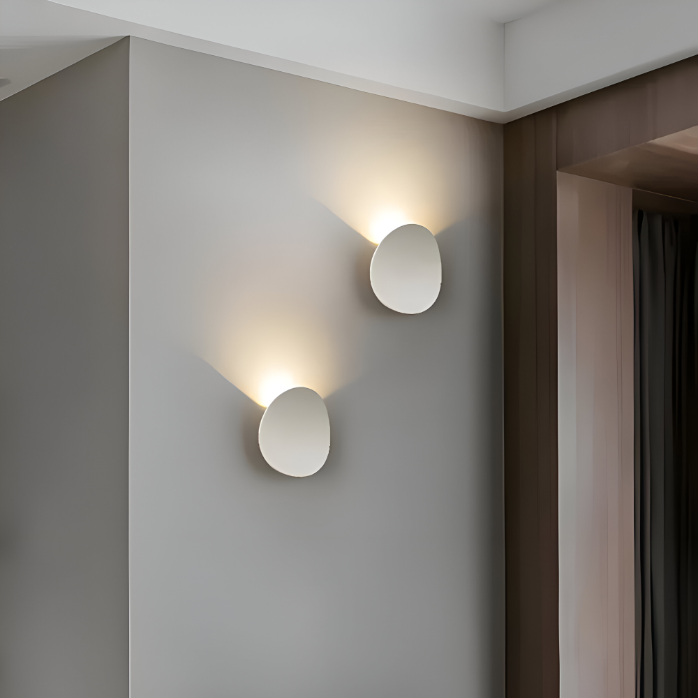 Oval Modern Wandleuchte - Recessed Aluminium Wandlampe - Minimalistisches Wandlampen Design - Wandleuchten LED Indoor