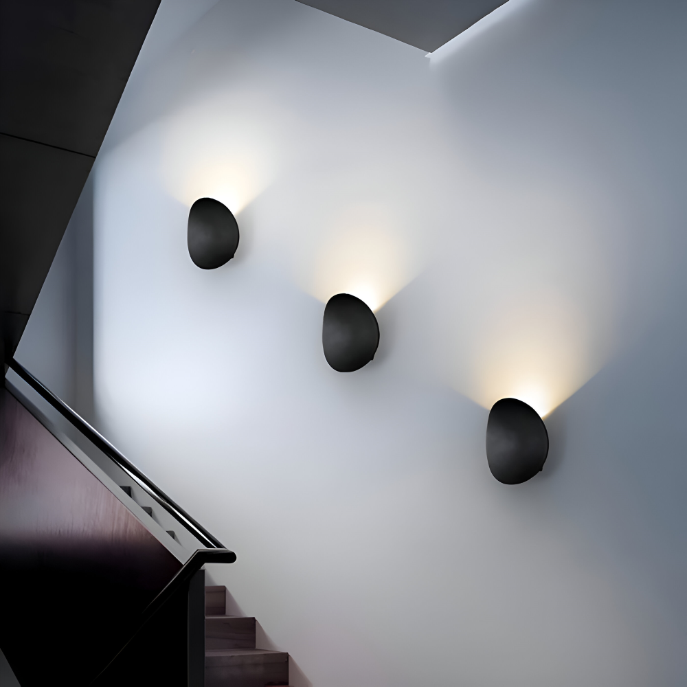 Oval Modern Wandleuchte - Recessed Aluminium Wandlampe - Minimalistisches Wandlampen Design - Wandleuchten LED Indoor