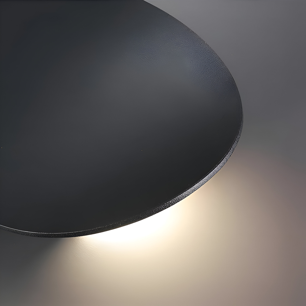 Oval Modern Wandleuchte - Recessed Aluminium Wandlampe - Minimalistisches Wandlampen Design - Wandleuchten LED Indoor