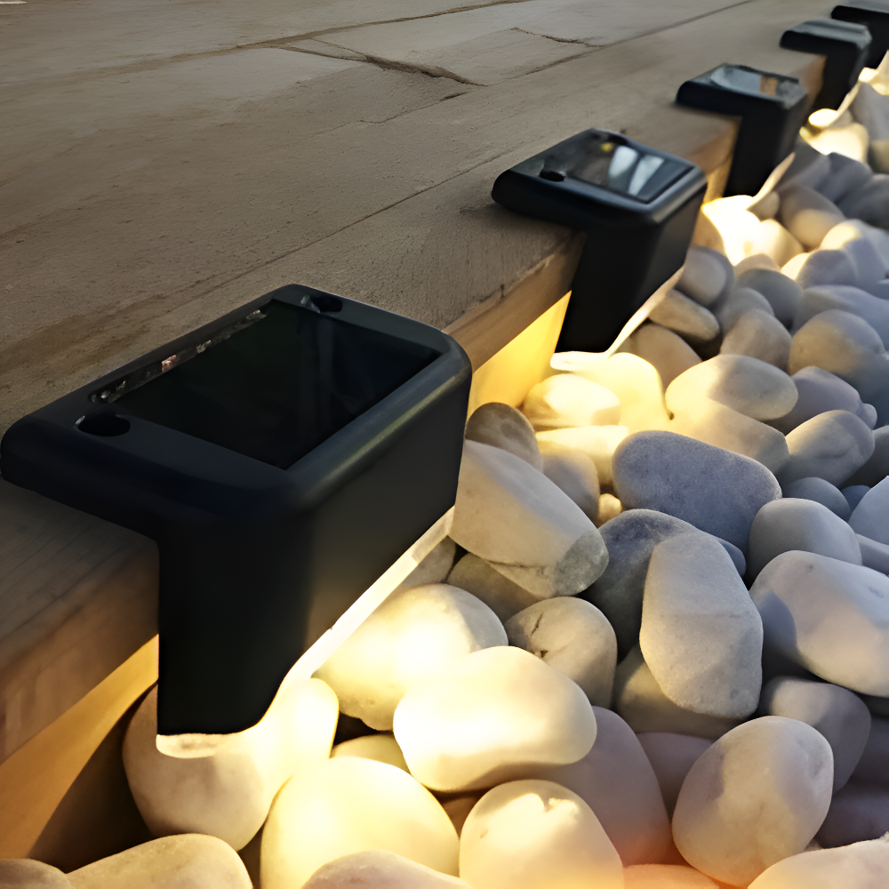 PathStep Lights - LED Solar Treppenbeleuchtung - Wasserdichte Wandleuchte für draußen