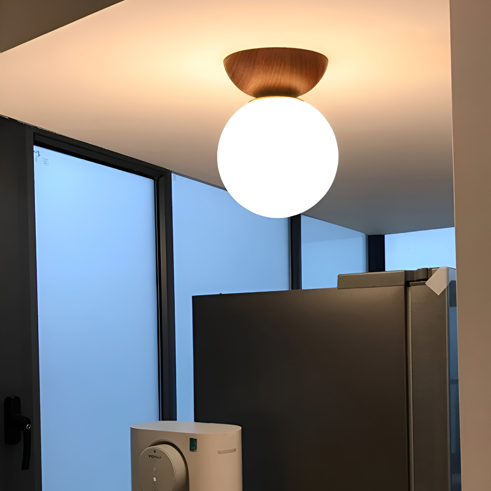 Perle LED-Deckenleuchte - Japanische Kugel Pendelleuchte - Orb Semi Flush Mount Beleuchtung