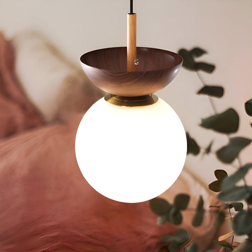 Perle LED-Deckenleuchte - Japanische Kugel Pendelleuchte - Orb Semi Flush Mount Beleuchtung
