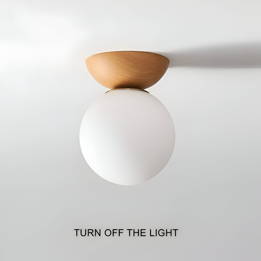 Perle LED-Deckenleuchte - Japanische Kugel Pendelleuchte - Orb Semi Flush Mount Beleuchtung