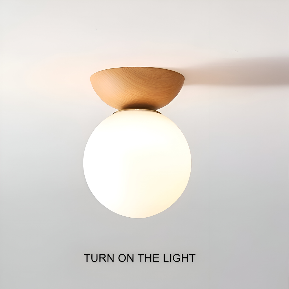 Perle LED-Deckenleuchte - Japanische Kugel Pendelleuchte - Orb Semi Flush Mount Beleuchtung