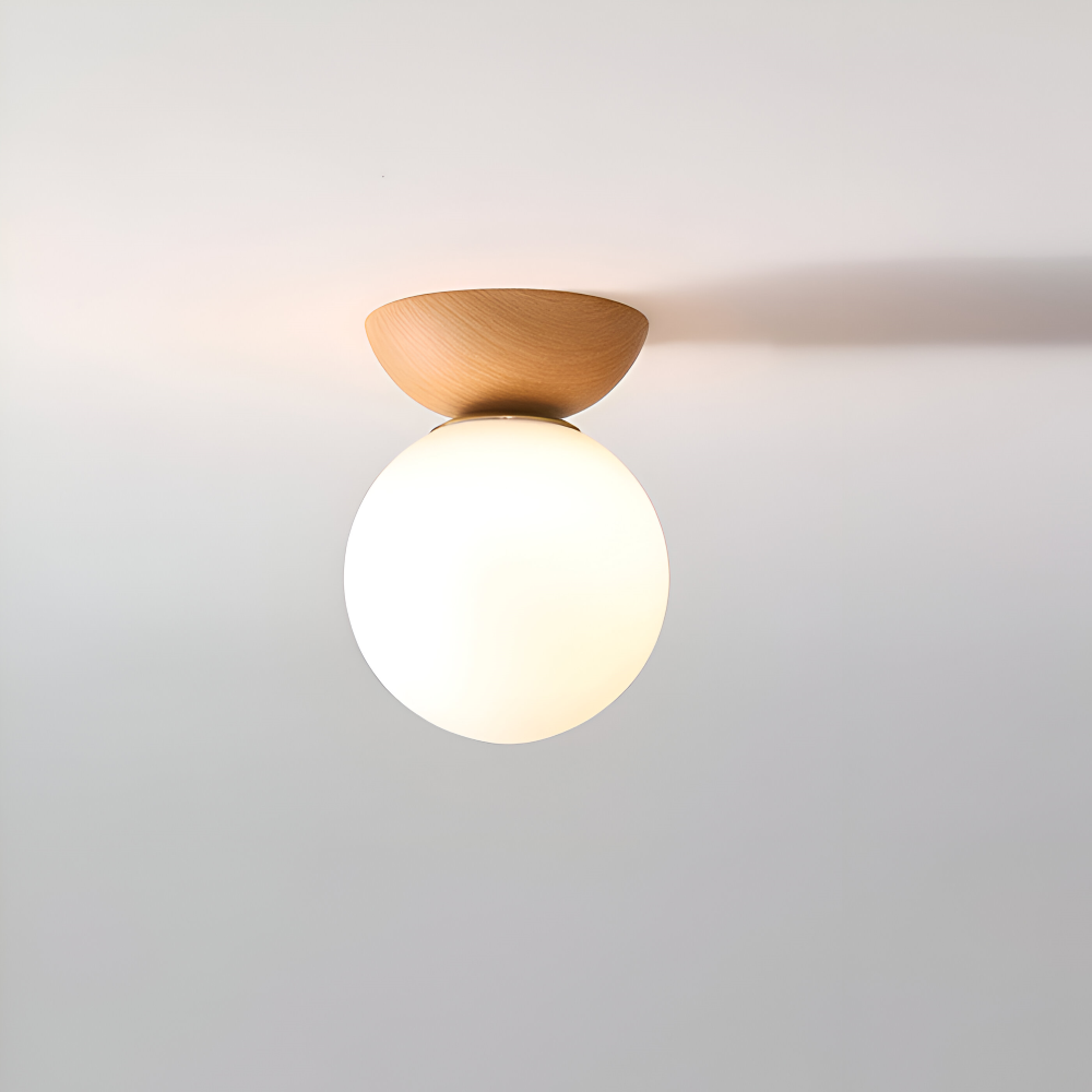 Perle LED-Deckenleuchte - Japanische Kugel Pendelleuchte - Orb Semi Flush Mount Beleuchtung