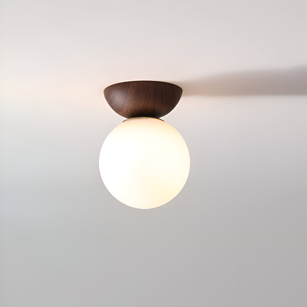 Perle LED-Deckenleuchte - Japanische Kugel Pendelleuchte - Orb Semi Flush Mount Beleuchtung
