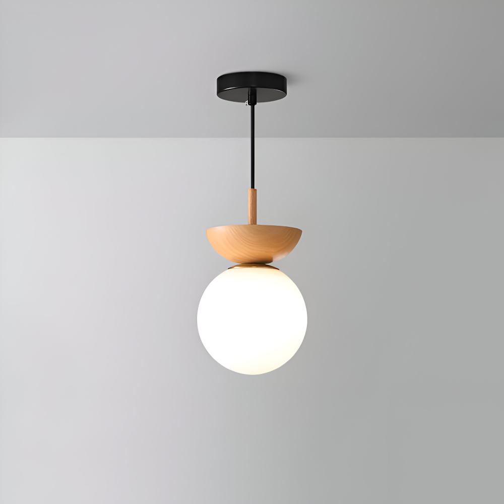 Perle LED-Deckenleuchte - Japanische Kugel Pendelleuchte - Orb Semi Flush Mount Beleuchtung