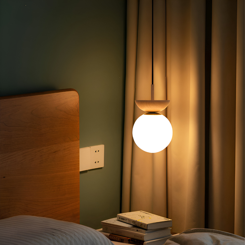 Perle LED-Deckenleuchte - Japanische Kugel Pendelleuchte - Orb Semi Flush Mount Beleuchtung