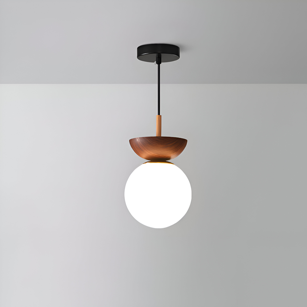Perle LED-Deckenleuchte - Japanische Kugel Pendelleuchte - Orb Semi Flush Mount Beleuchtung