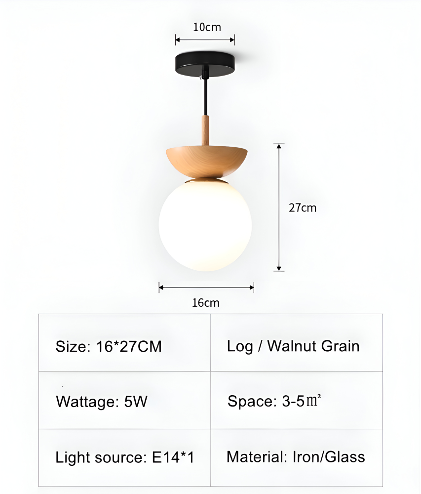 Perle LED-Deckenleuchte - Japanische Kugel Pendelleuchte - Orb Semi Flush Mount Beleuchtung
