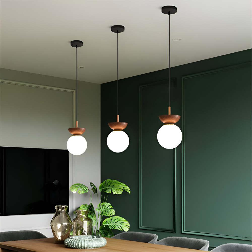 Perle LED-Deckenleuchte - Japanische Kugel Pendelleuchte - Orb Semi Flush Mount Beleuchtung