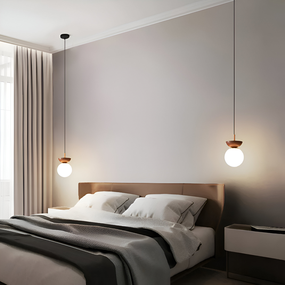Perle LED-Deckenleuchte - Japanische Kugel Pendelleuchte - Orb Semi Flush Mount Beleuchtung